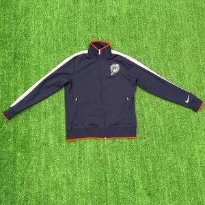 NIKE Dolphin Track Jacket Navy Blue/ Orange/Green/ White Sleeve (L)